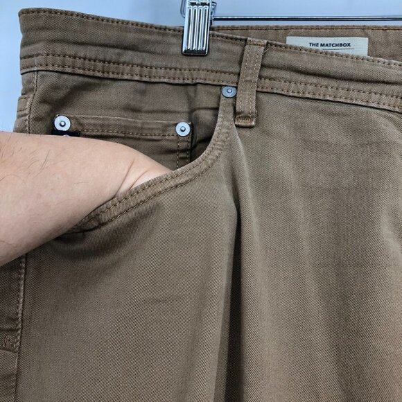 AG Adriano  Goldschmied Men's Khaki The Matchbox Slim Straight Jeans size 38 - Picture 8 of 16